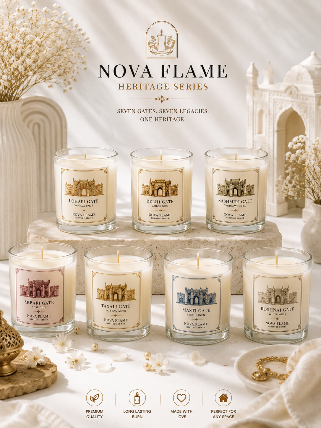 Lahore Heritage Collection | Luxury Scented Candles Inspired by Lahore | NOVA FLAME